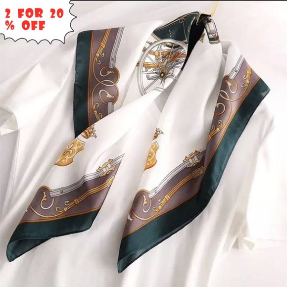 Accessories - Boho silky square scarf